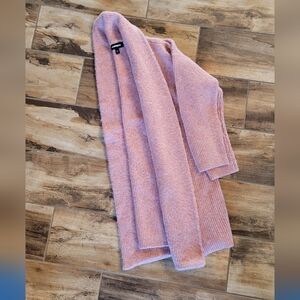 Long pink sweater cardigan